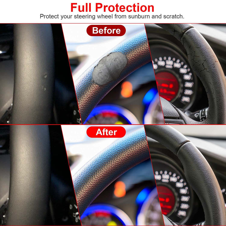 Universal Leather Steering Wheel Cover additional product photo