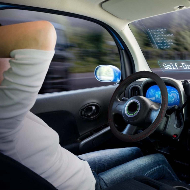 Universal Leather Steering Wheel Cover lifestyle context photo