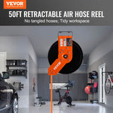 50FT Retractable Air Hose Reel front view detail