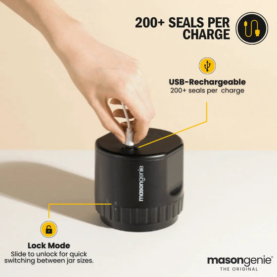 Cordless mason jar vacuum sealer in kitchen
