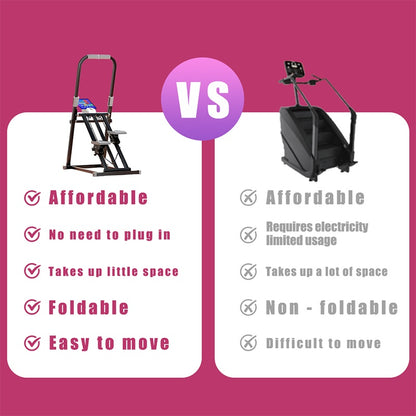 Vertical climber full body cardio workout