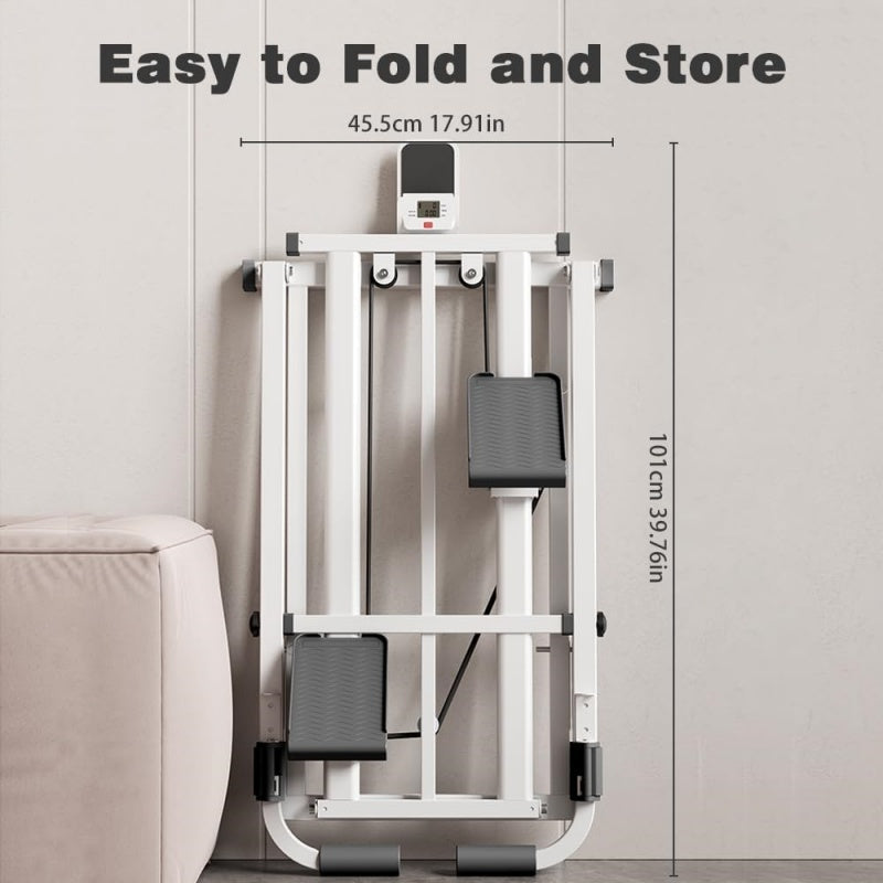 Stair stepper climbing motion side view