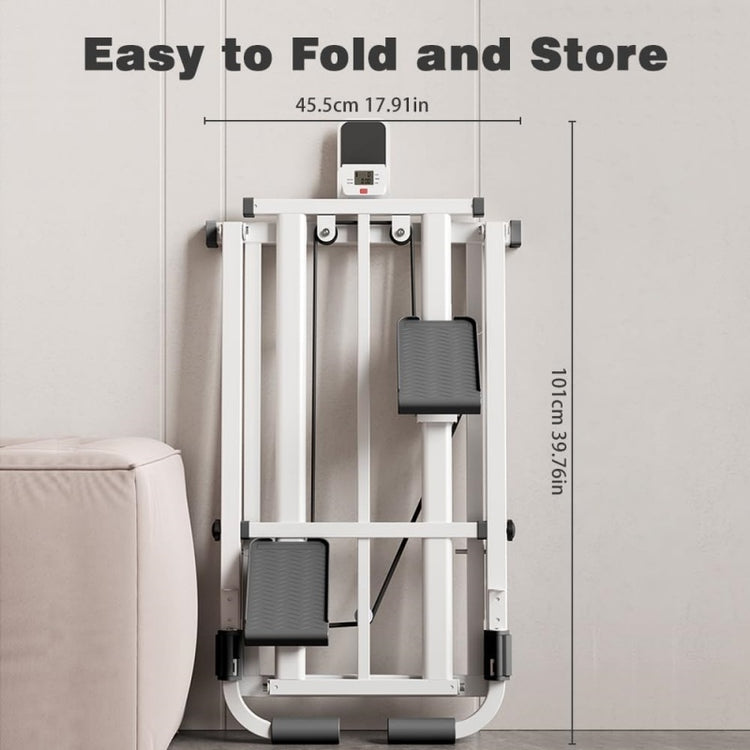 Stair stepper climbing motion side view