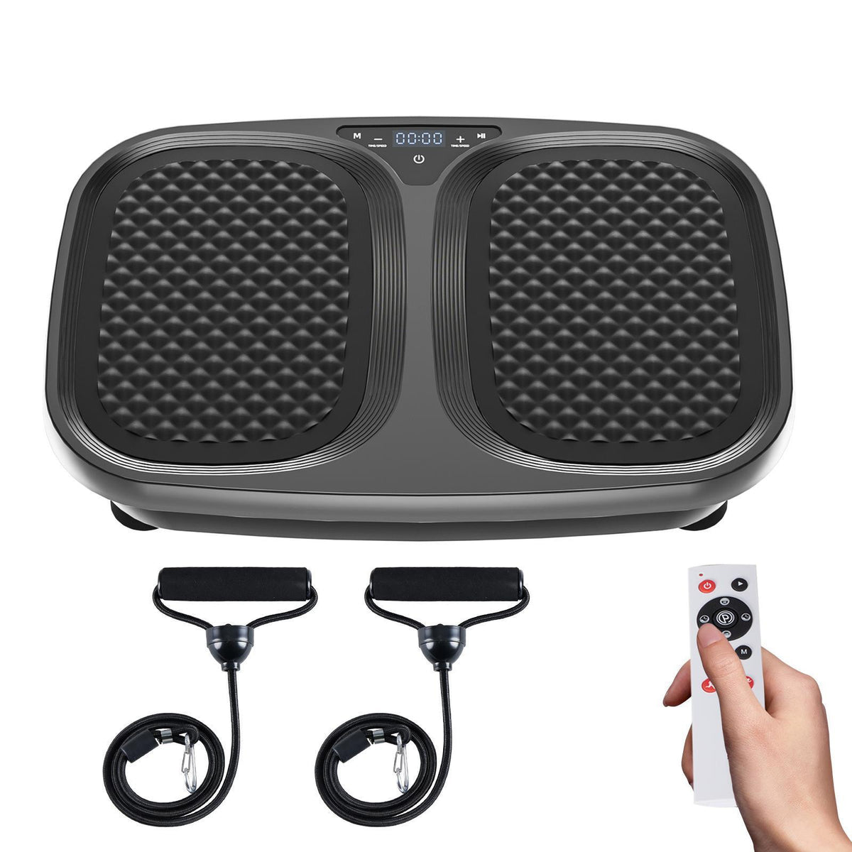 Vibration plate platform with LED display and remote control
