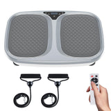 Vibration plate used for standing squat exercise
