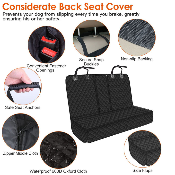 Waterproof Dog Car Seat Protector side angle view