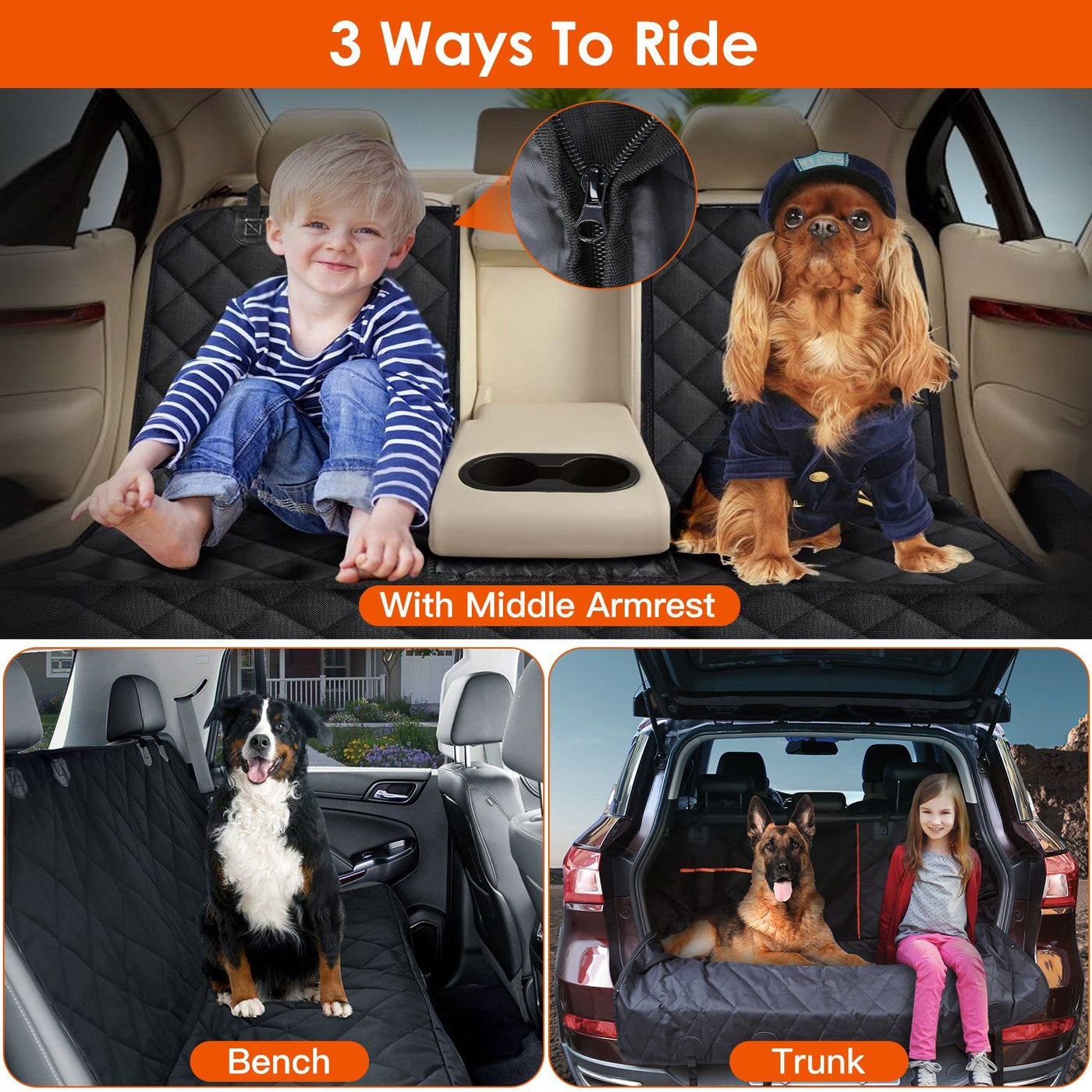 Waterproof Dog Car Seat Protector alternate angle