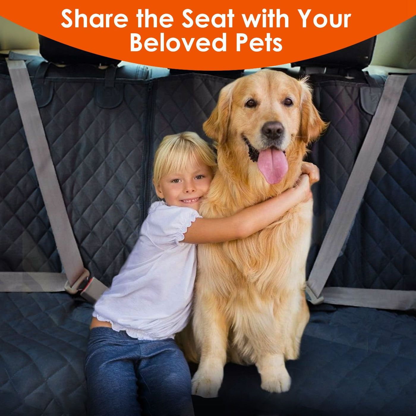 Waterproof Dog Car Seat Protector back view