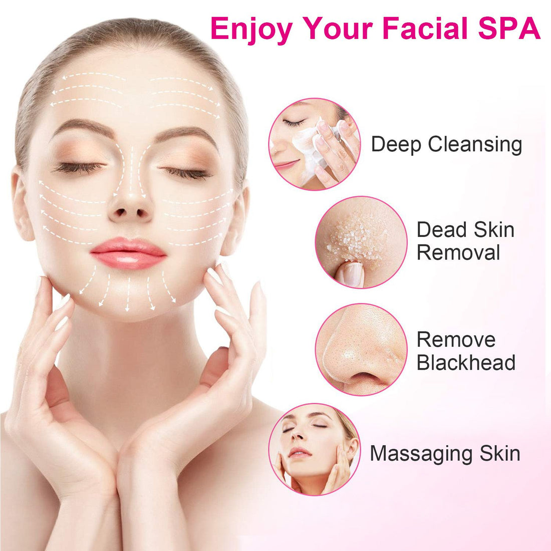Waterproof Facial Cleansing Brush in shower use