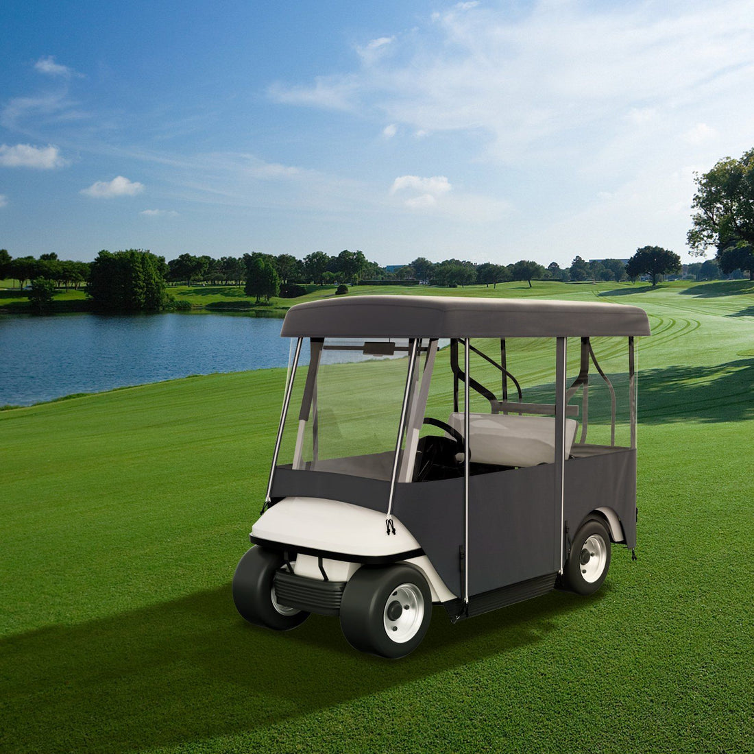 Waterproof Golf Cart Cover with Windows