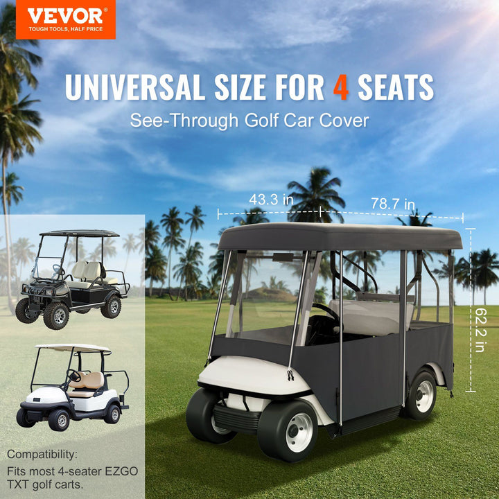 Waterproof Golf Cart Cover with Windows2