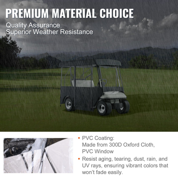 Waterproof Golf Cart Cover with Windows3