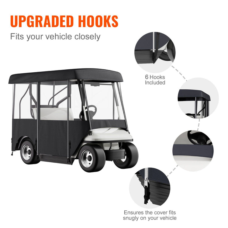 Waterproof Golf Cart Cover with Windows6