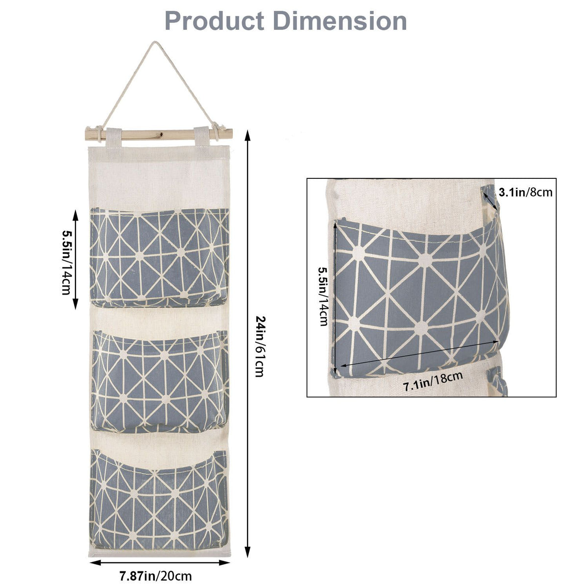 Waterproof Wall-Mounted Storage Bag Organizer alternate angle