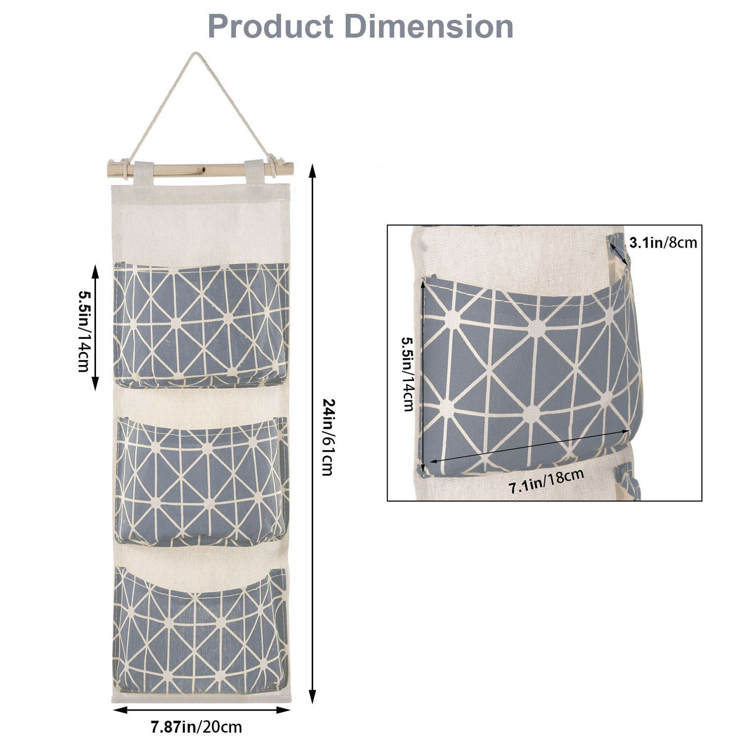 Waterproof Wall-Mounted Storage Bag Organizer alternate angle