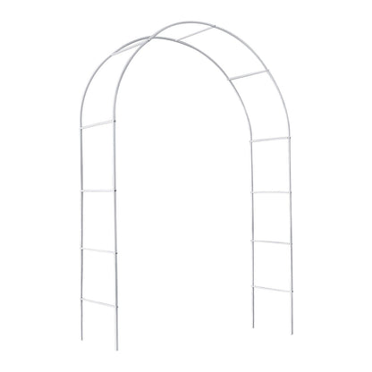 White Metal Garden Arch Trellis1