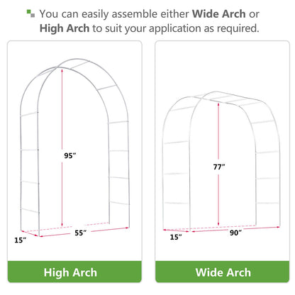 White Metal Garden Arch Trellis3
