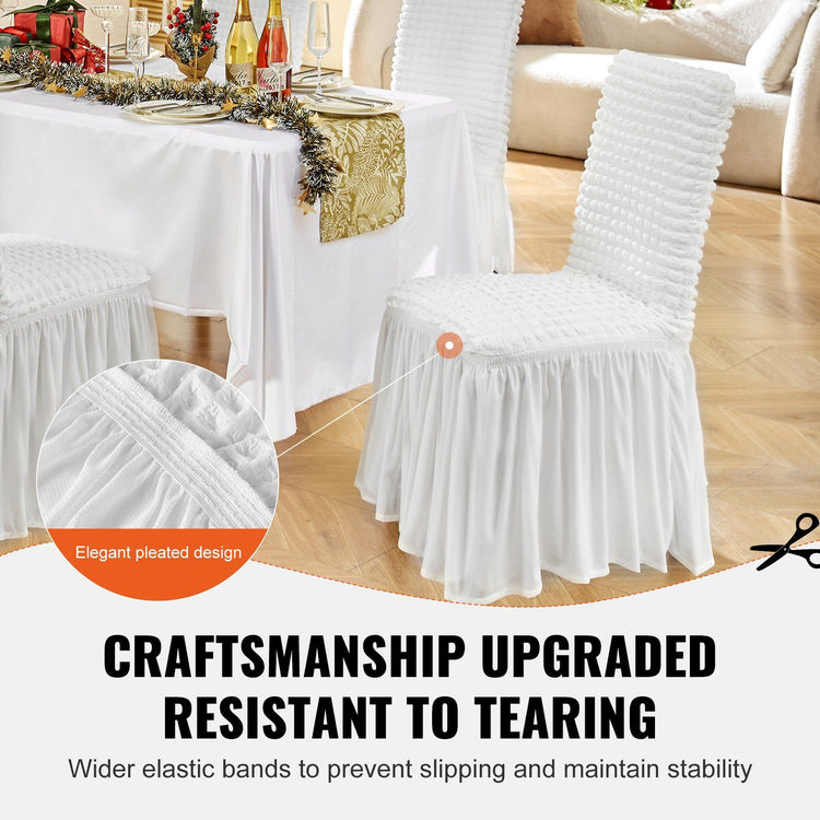 white spandex folding chair covers back view showing tight fit