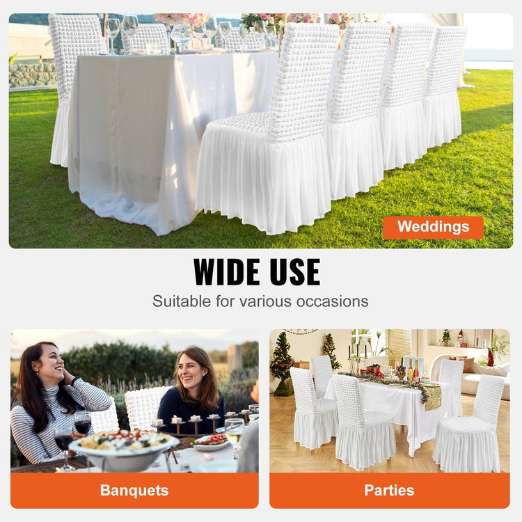 white spandex folding chair covers four-pack laid flat for packing