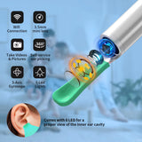 Ear cleaner camera otoscope with USB-C charging port
