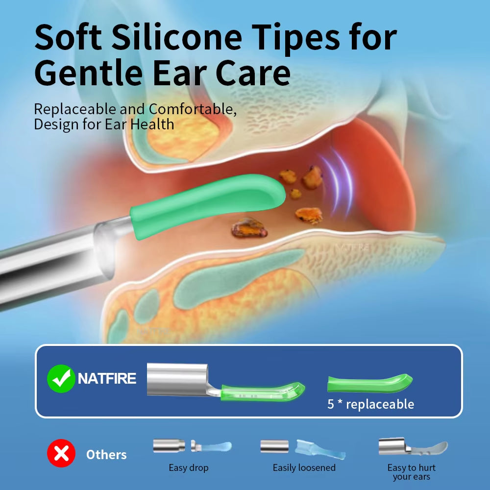 Wireless ear cleaner camera otoscope in carrying case