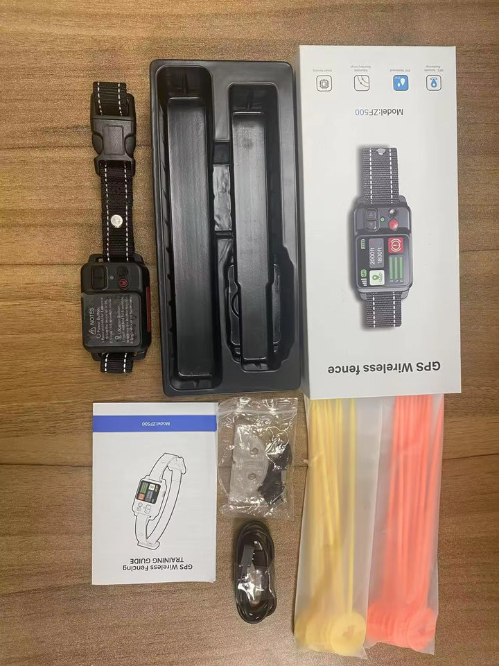 Wireless GPS dog fence collar receiver and tracker