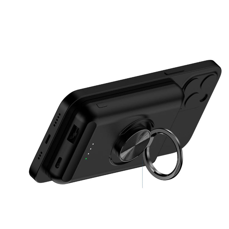 Wireless magnetic charger power bank in blue