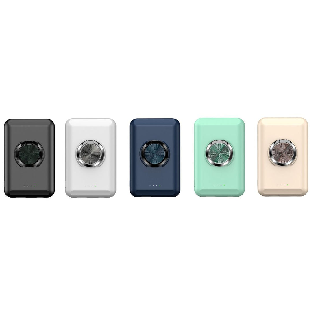 Wireless magnetic charger power bank in teal