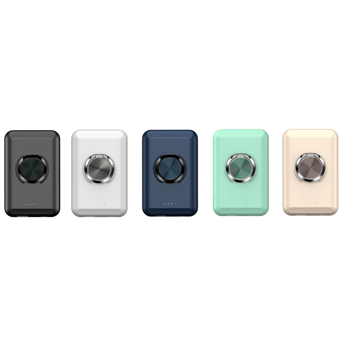 Wireless magnetic charger power bank in teal