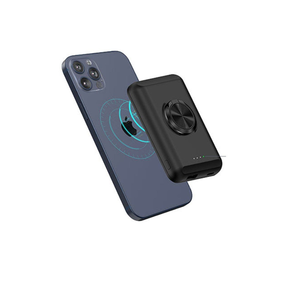 Wireless magnetic charger power bank, travel-friendly form