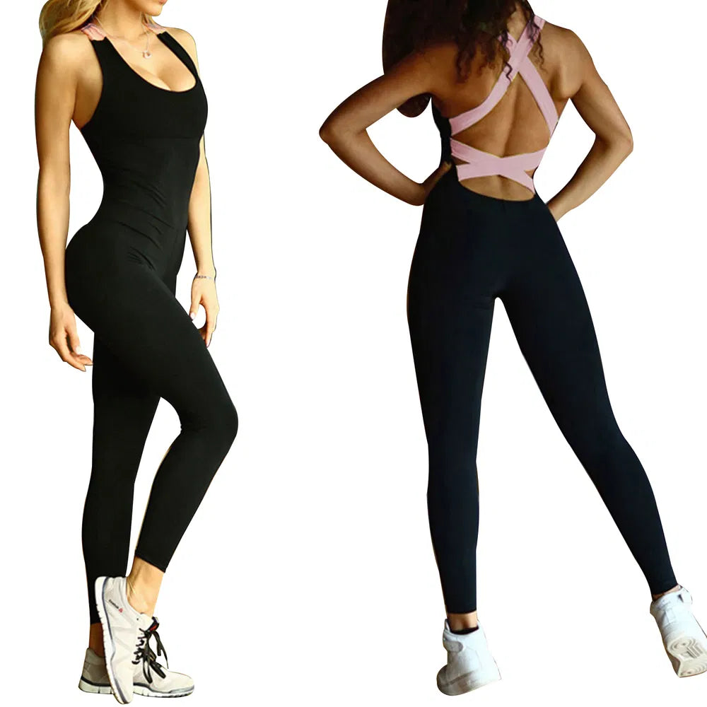 Yoga jumpsuit color options lined up