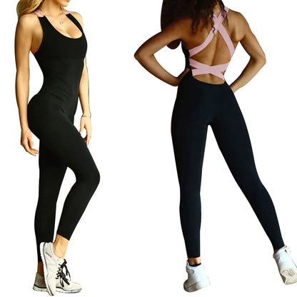 Yoga jumpsuit color options lined up