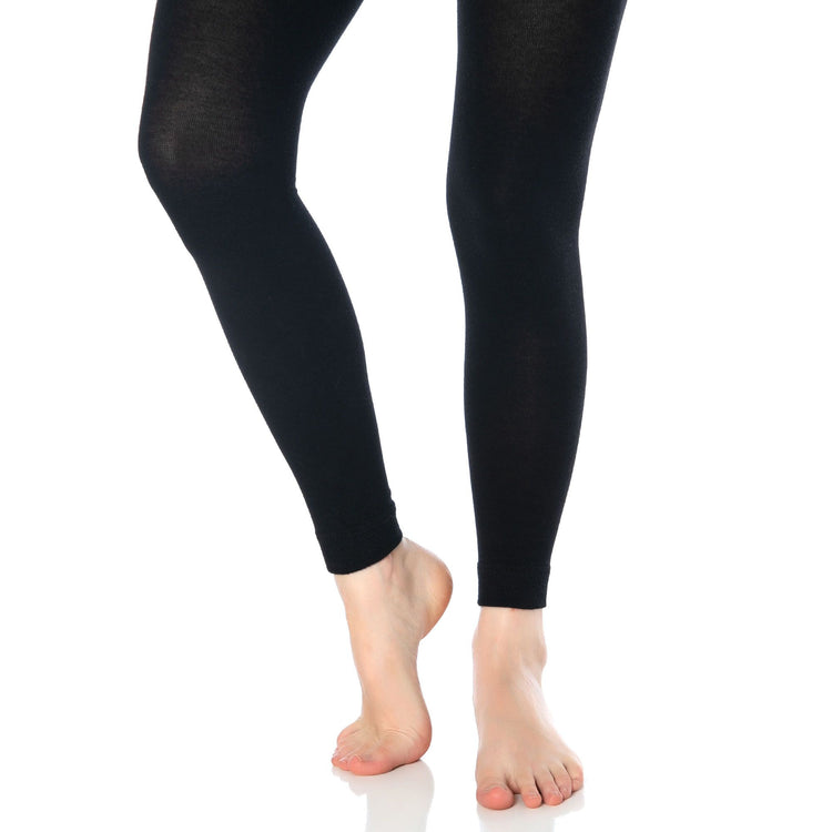 Black thermal leggings fabric close-up showing microfiber texture