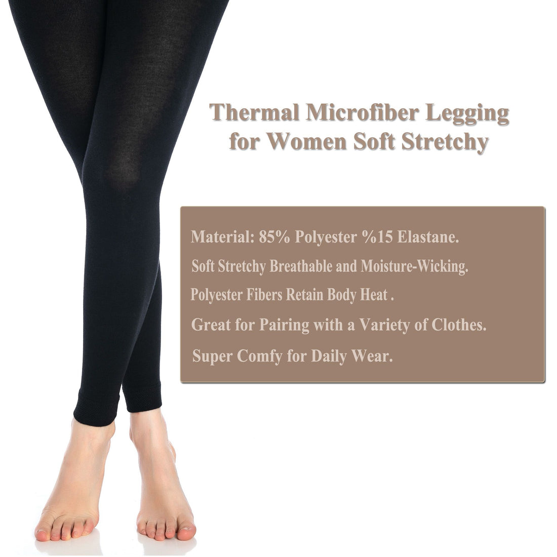 Black thermal leggings worn under a skirt