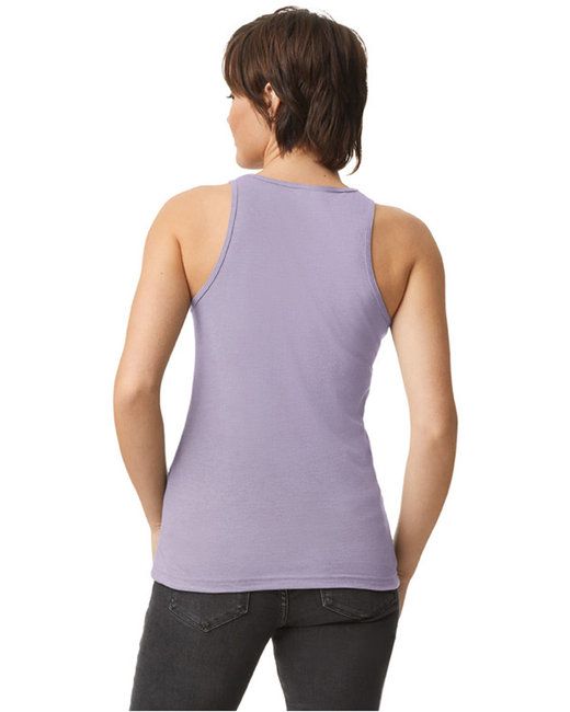 CVC racerback tank top hem detail