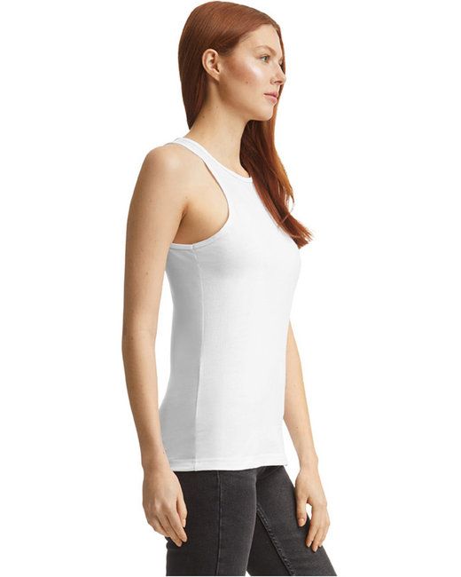 Racerback tank top fabric close-up