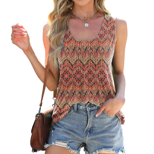 Women's Tie-Dye Sleeveless Tank Top main product photo