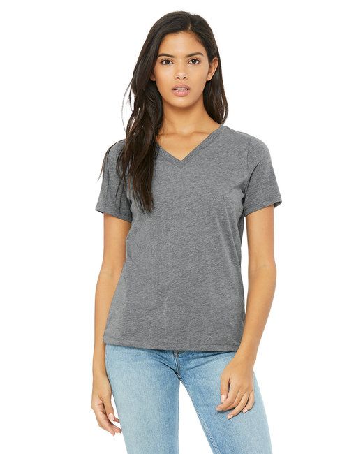 Triblend V-neck tee back view