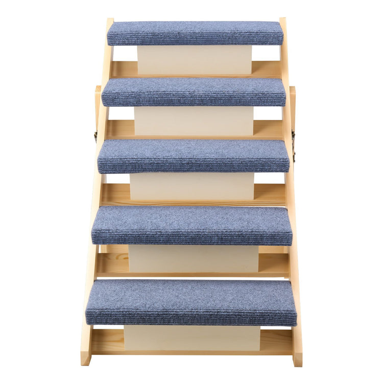 Wood Pet Stairs 5-Step Foldable 6
