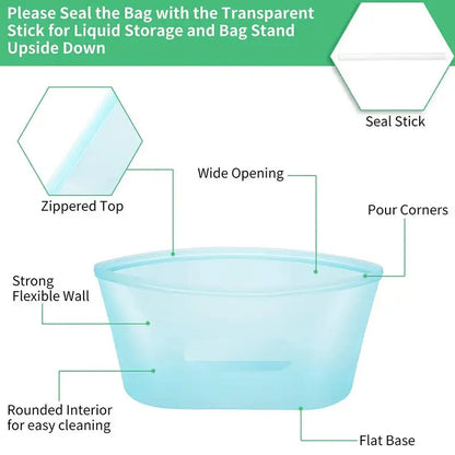 Silicone Food Storage Bag Reusable - view 4
