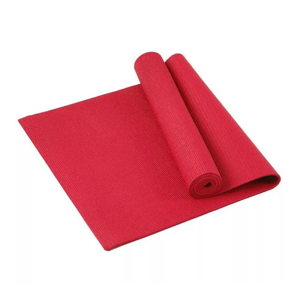 Yoga mat rolled with built-in carry strap