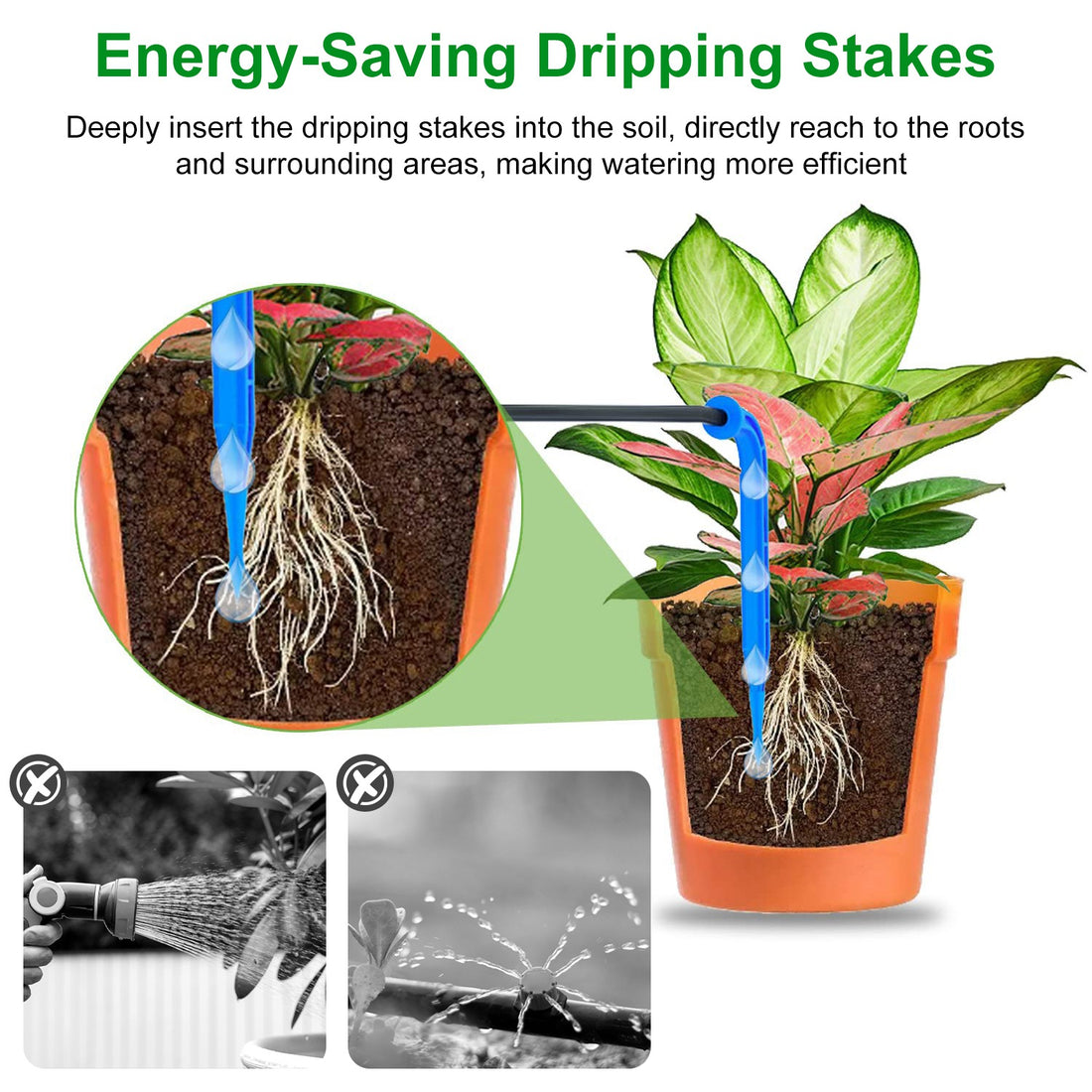 Automatic indoor plant watering system with timer, pump and drip stakes, photo 4 of 10