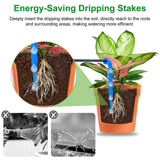 Automatic indoor plant watering system with timer, pump and drip stakes, photo 4 of 10