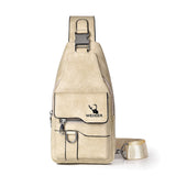Retro Waterproof Mens Chest Crossbody Bag
