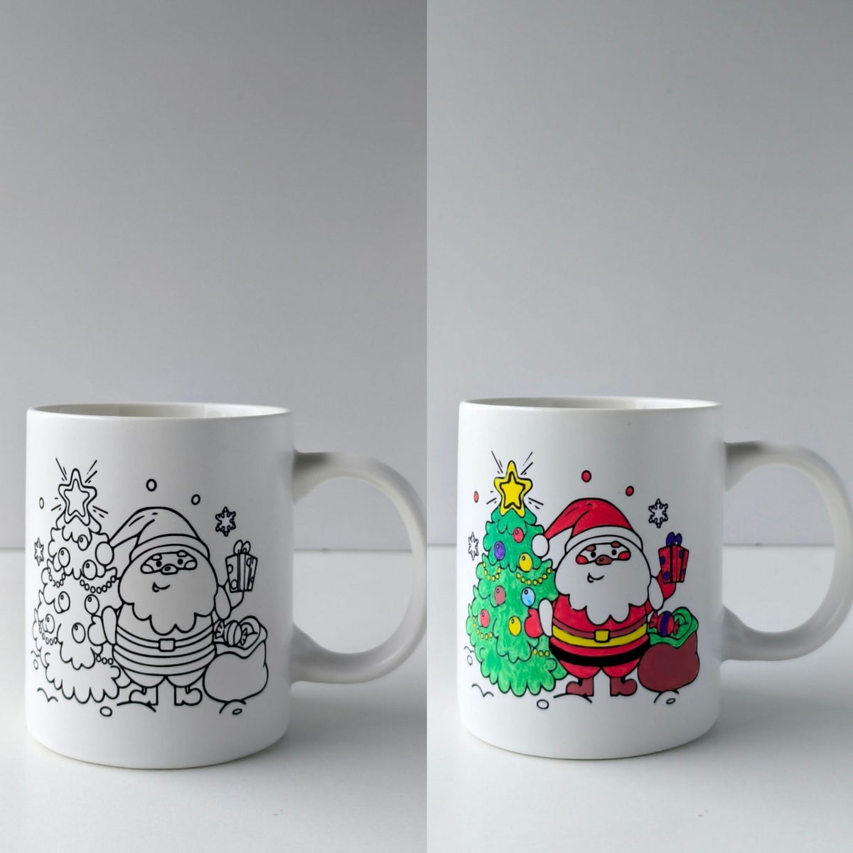 DIY Coloring Ceramic Mug with Cartoon Designs