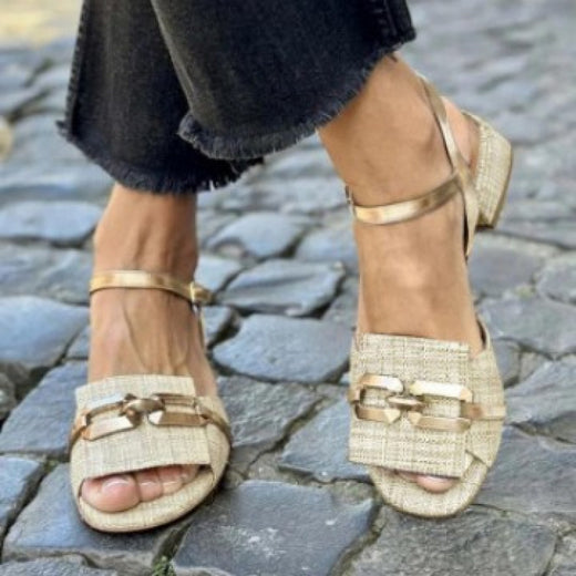 Women's Knitted Buckle Slip-On Sandals