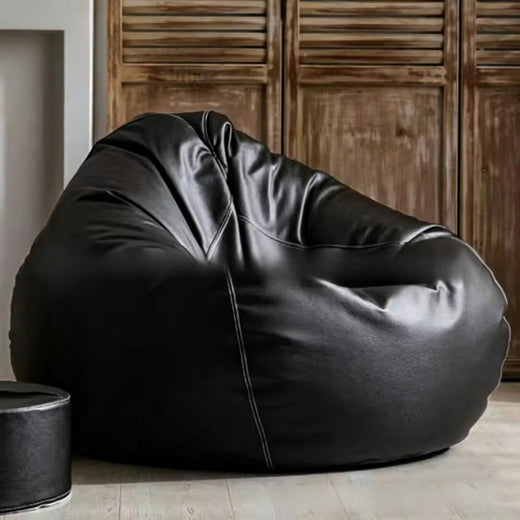 Faux Leather Pear-Shaped Bean Bag Cover