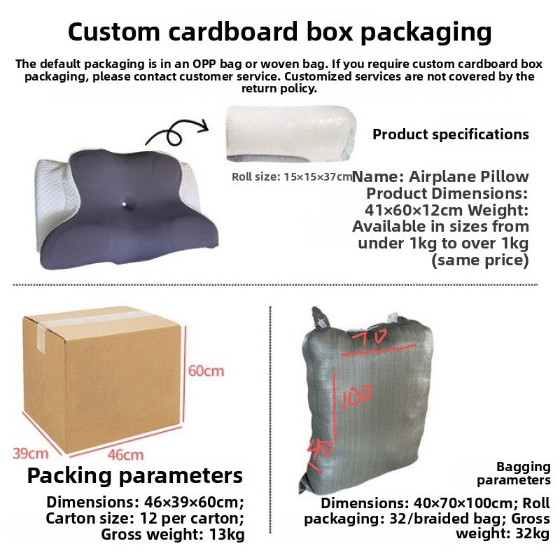 Ergonomic Contour Memory Foam Pillow Slow Rebound Neck Support Cooling Travel Pillow