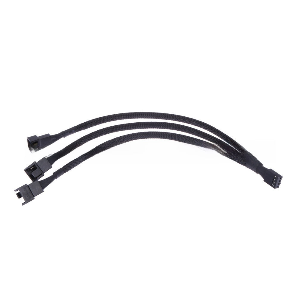 4PIN PWM Fan Splitter Cable 1 to 3 with Snakeskin Sleeve