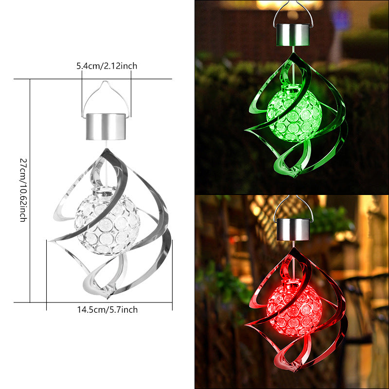Solar Powered LED Wind Spinner Light